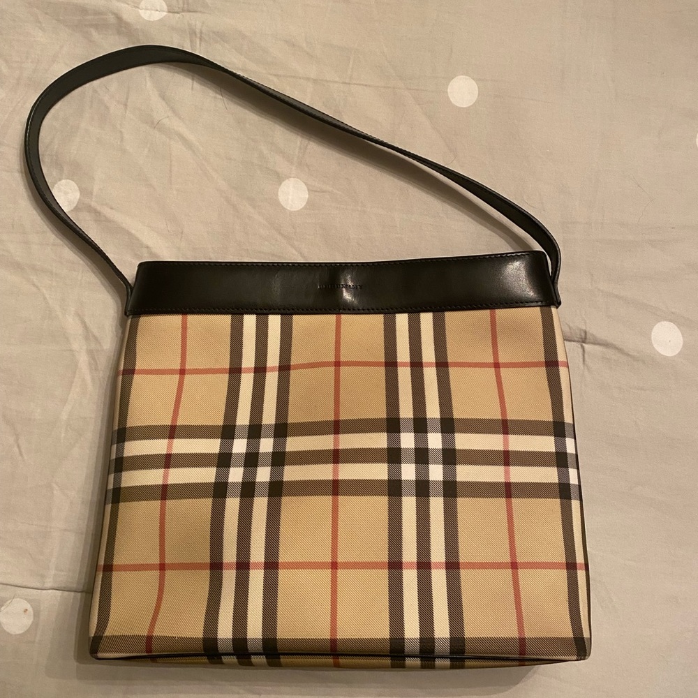 Burberry Coated Canvas Shoulder Bag